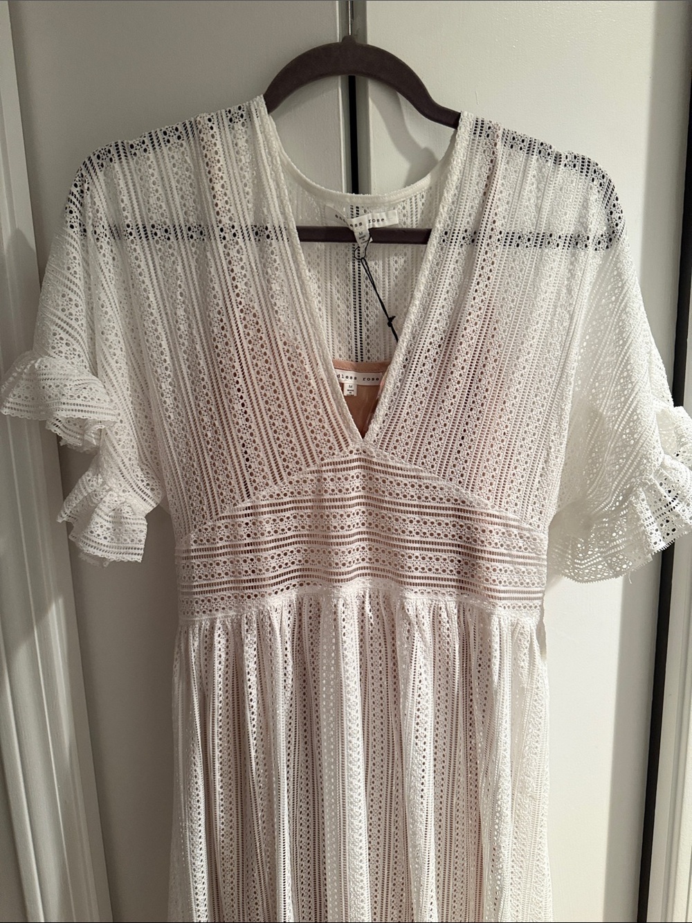 Endless Rose White Lace V-Neck Tiered Dress - Picture 2 of 6